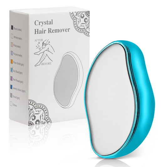 Ultimate Magic Crystal Hair Eraser for Smooth Skin - Painless Exfoliation Tool for Arms, Legs, and Back (Assorted Color)