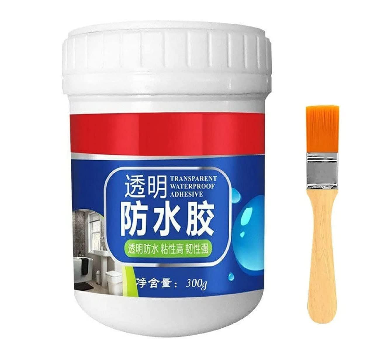 Versatile Waterproof Crack Seal Glue 300gm - Transparent Adhesive for Roof Leaks, Pipe Cracks, and Multi-Surface Repairs